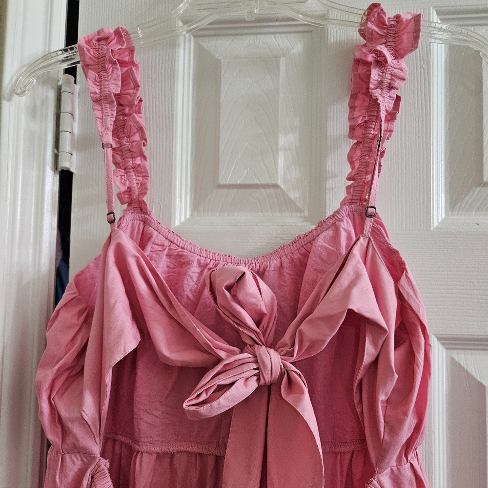Abercrombie Pink Maxi Dress With Bow In Back - Picture 7 of 11